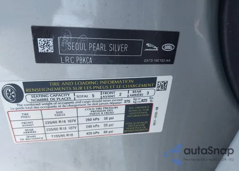 2020 Land Rover Range Rover Evoque S z USA, uszkodzony, nr VIN SALZJ2FX2LH061014